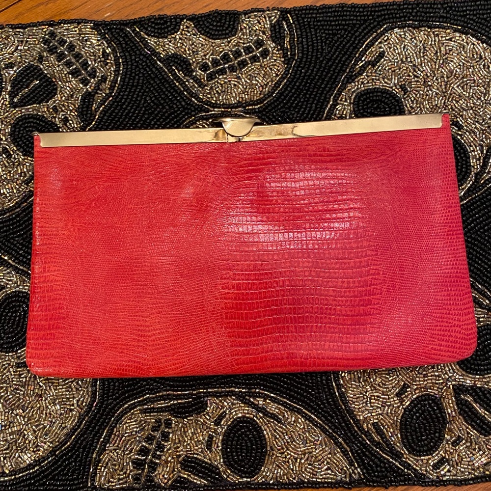 Red vintage clutch